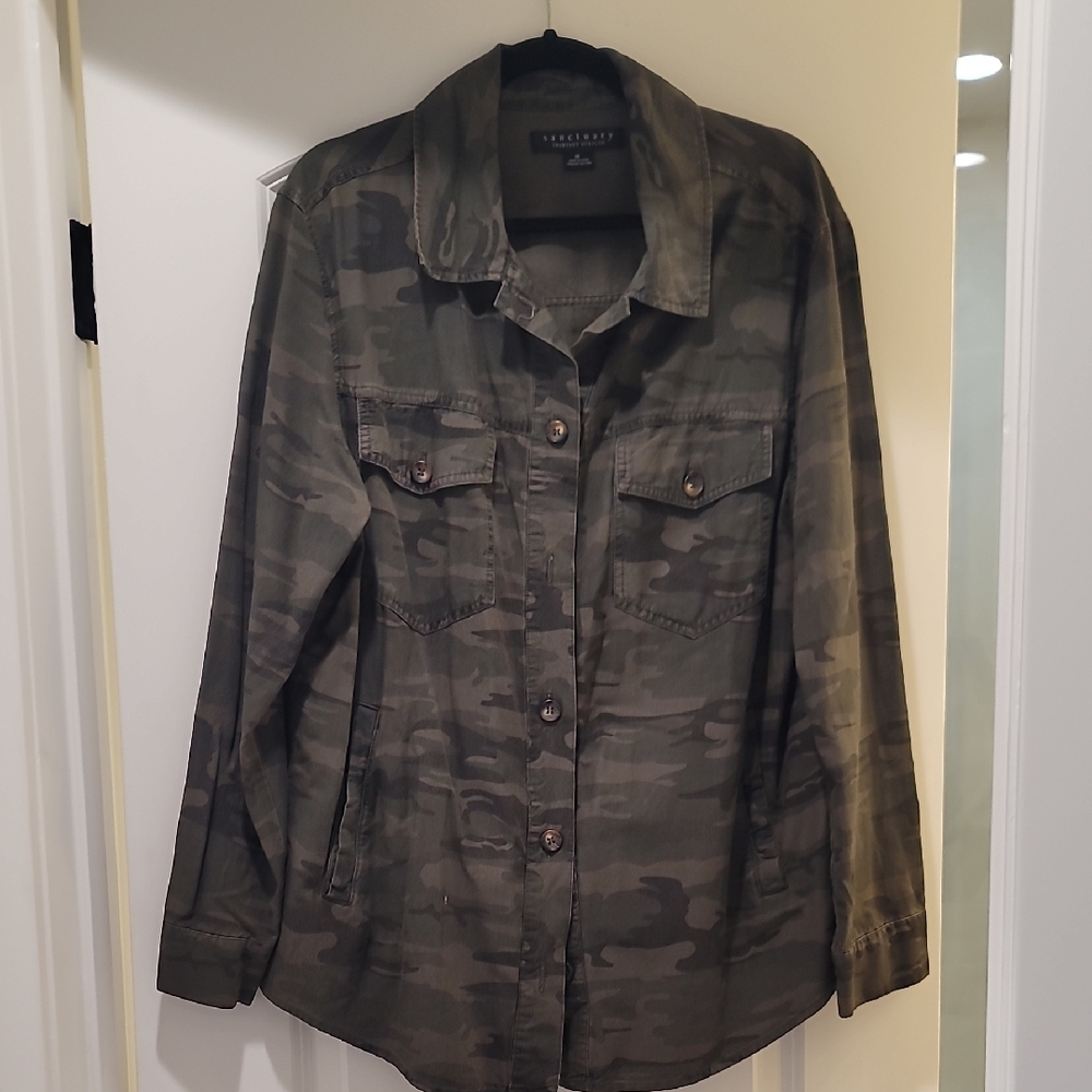 Sanctuary Green Utility Jacket Relaxed Fit